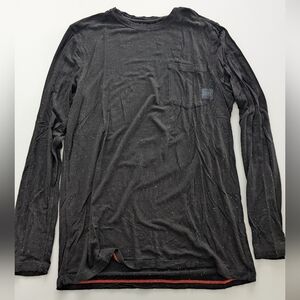 SAXX Sleepwalker Speckled Black Pocket Long Sleeve Tee - Small